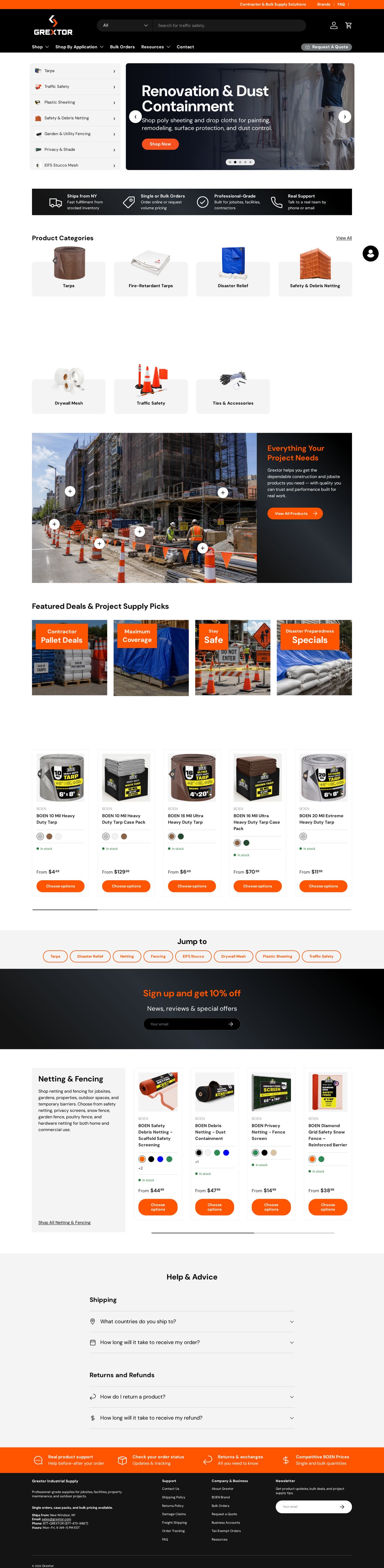 Grextor Home page design